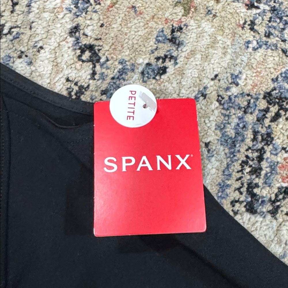SPANX Perfect Sleeveless Jumpsuit S Petite Classic Black Flare Leg 20383Q NWT’s - Picture 12 of 13